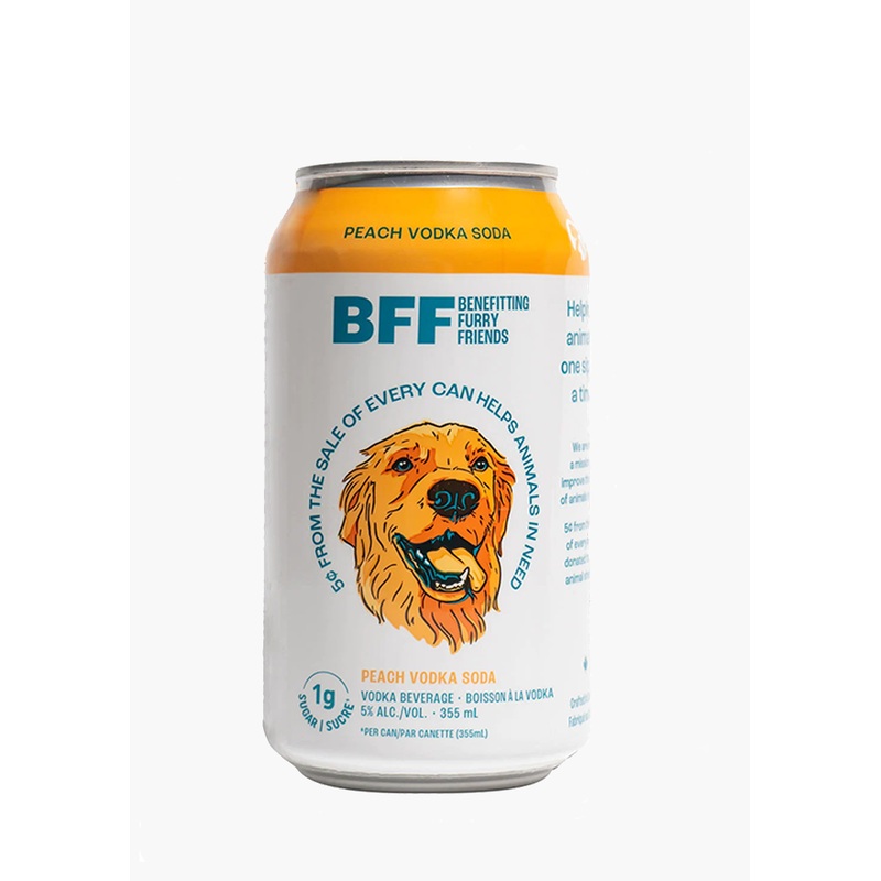 BFF Peach Vodka Soda – 6 x 355ML