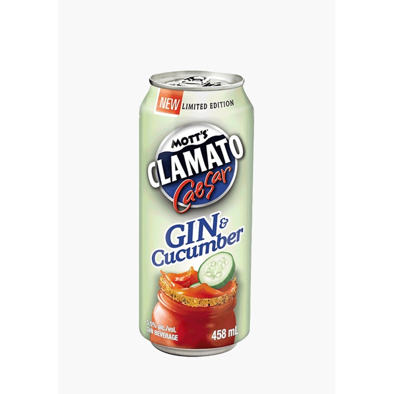 Mott’s Clamato Cucumber Gin Caesar – 458ML