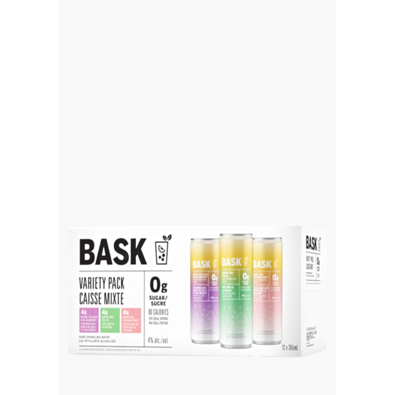 Bask Hard Tea Variety Pack – 12 x 355ML