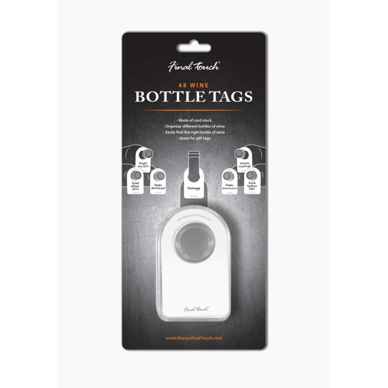 Final Touch Bottle Tags – 48 Pack
