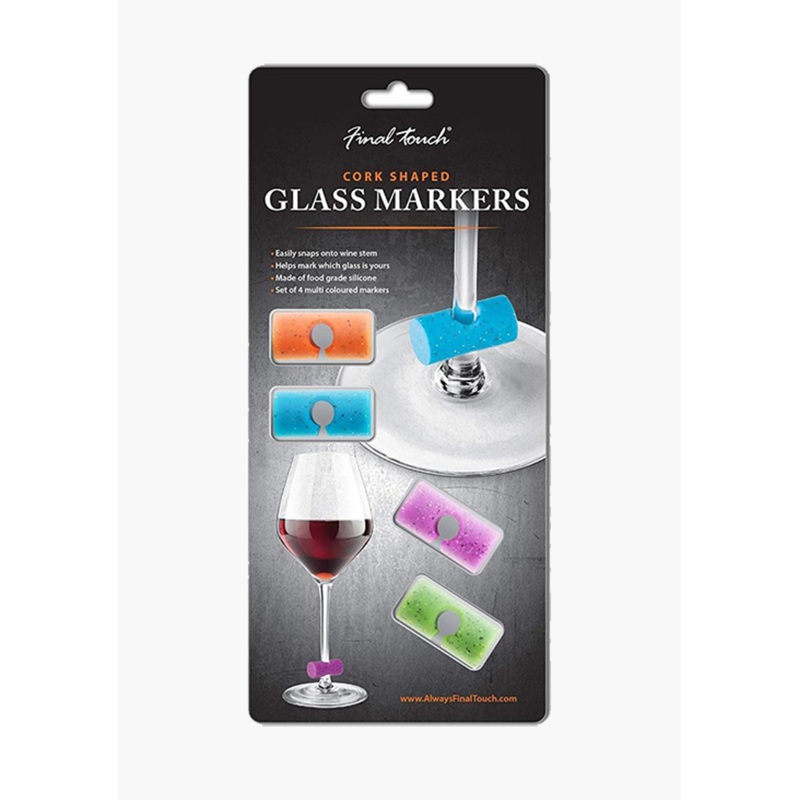 Final Touch Cork Shaped Glass Charms