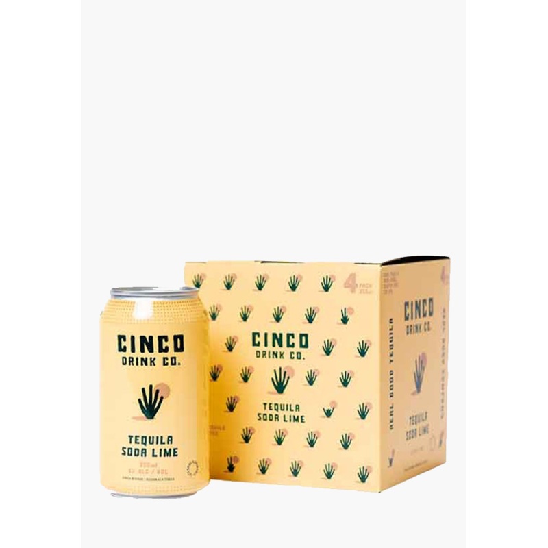 Cinco Drink Tequila Soda Lime – 4x355ML