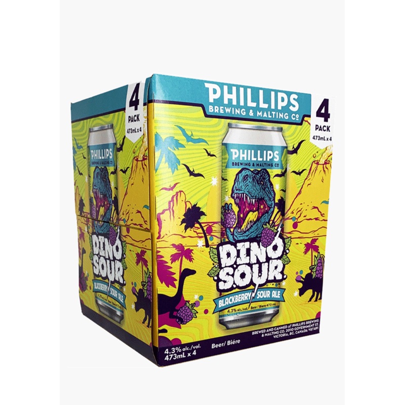 Phillips Dinosour Blackberry Sour – 4 x 473ML