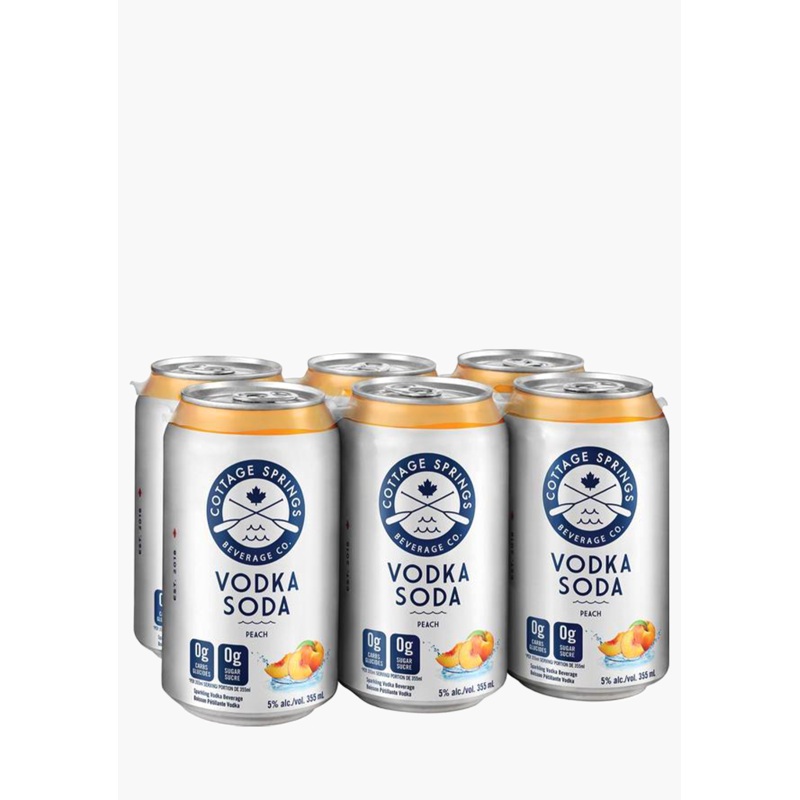 Cottage Springs ‘Peach Vodka Soda’ – 6 X 355ML
