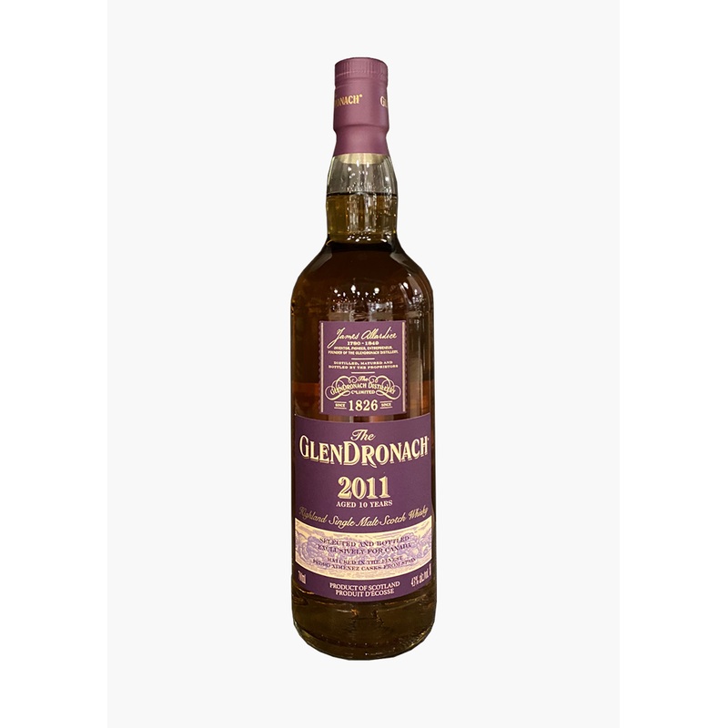 Glendronach 10 Year Old Single Malt Scotch Whisky 2011 Vintage