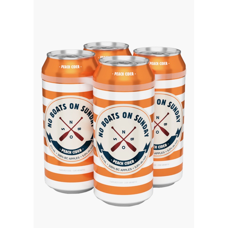 No Boats on Sunday ‘Peach’ Cider – 4 x 473ML