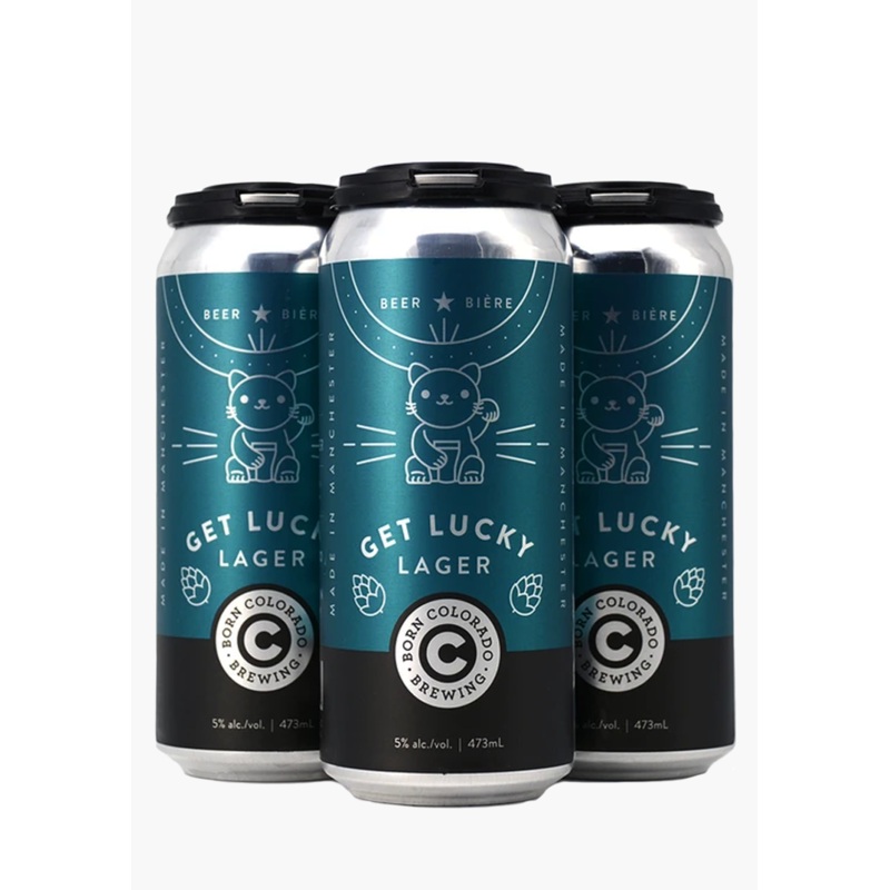Born Brewing ‘Get Lucky’ Lager – 4 X 473ML