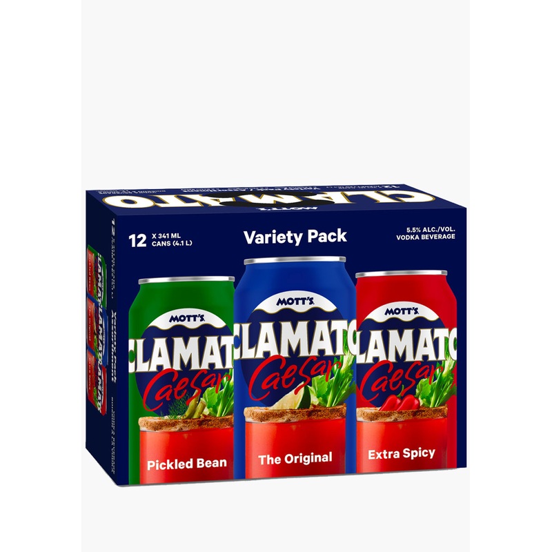 Mott’s Clamato Caesar Variety Pack – 12x341ML