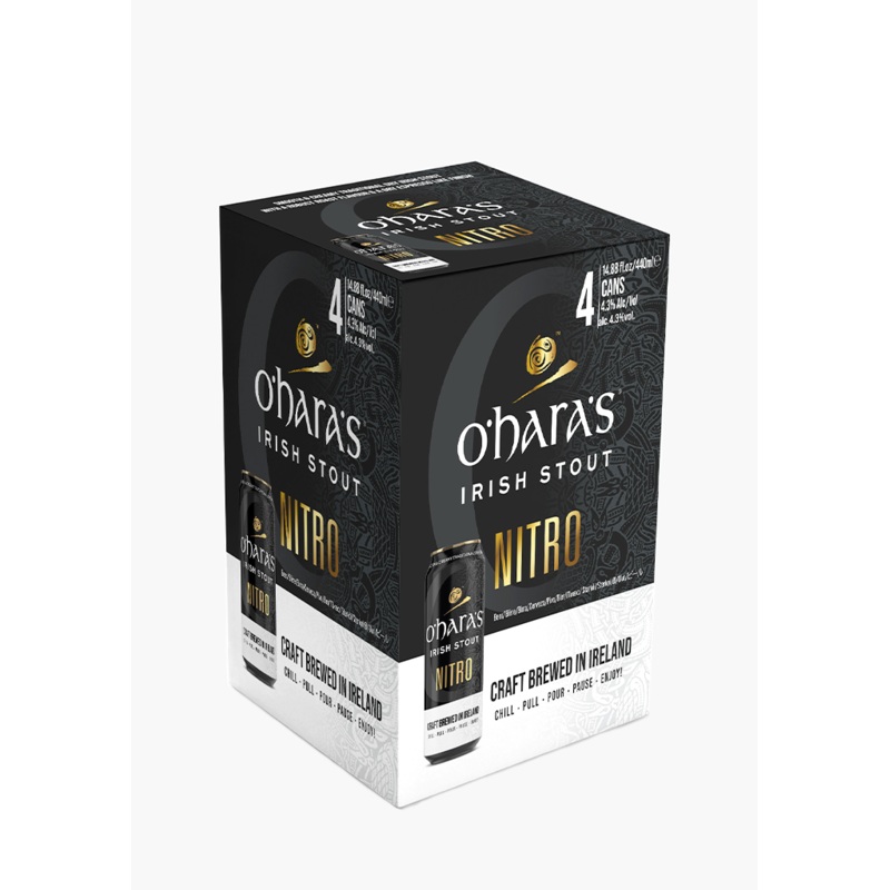 O’Hara’s ‘Nitro’ Irish Stout – 4 x 440ML