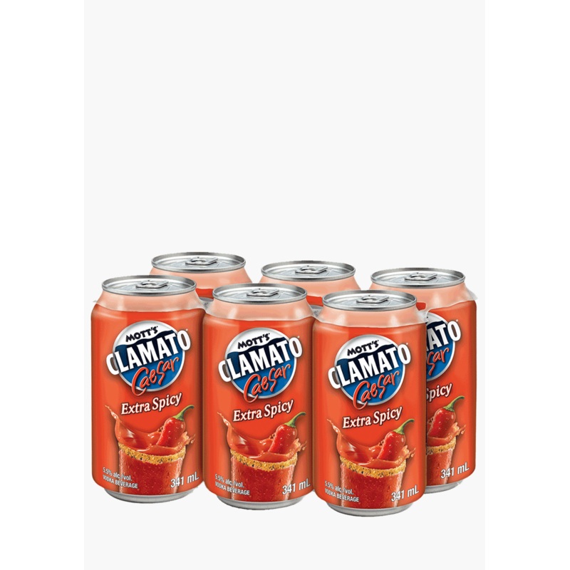 Mott’s Clamato Caesar ‘Extra Spicy’ – 6x341ML