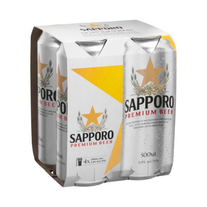 Sapporo Cans – 4x500ML|Japan|4x500ML