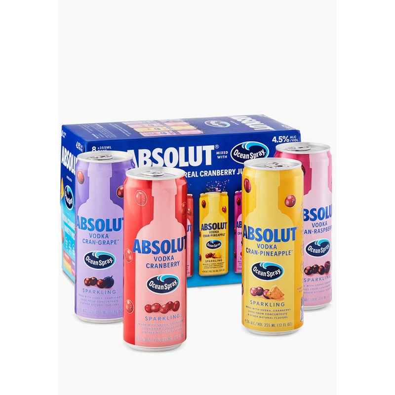 Absolut X Ocean Spray Variety – 8x355ML