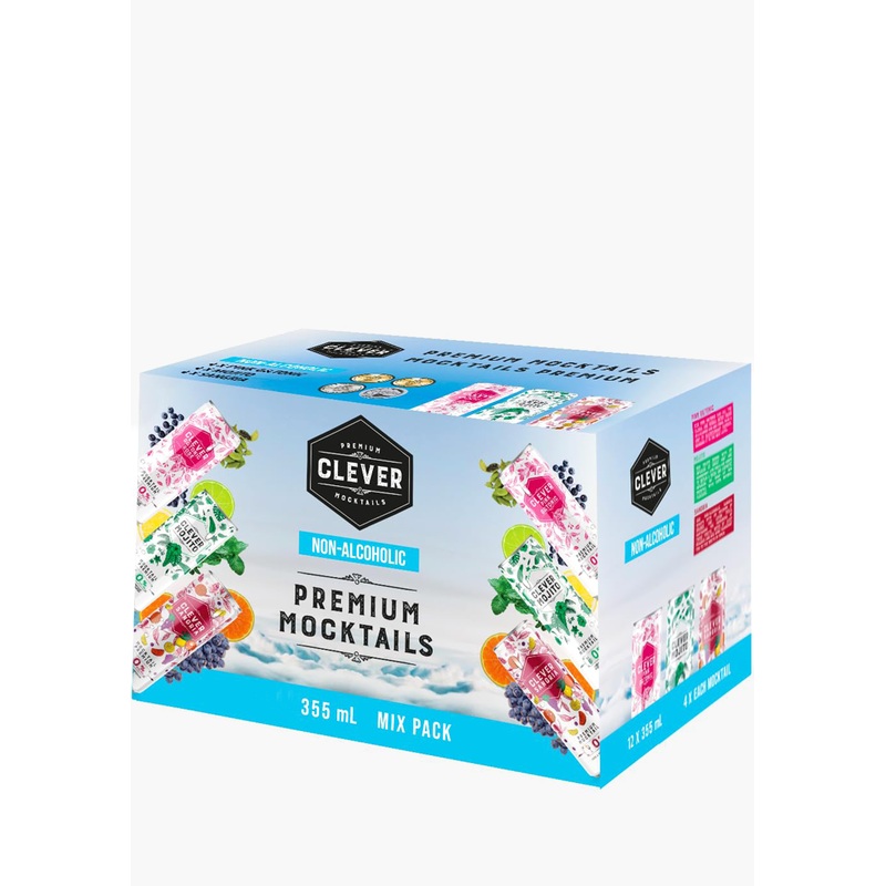 Clever Non-Alcoholic Premium Mocktails Mix Pack – 8x355ML