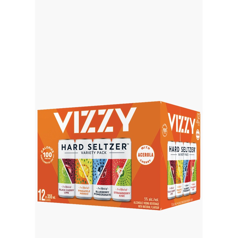 Vizzy Hard Seltzer Variety Pack – 12x355ML