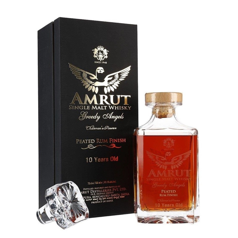Amrut Greedy Angels Chairman’s Reserve 10YO Peated Rum Finish Single Malt 57.1% 700ml