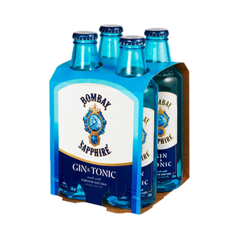 Bombay Sapphire Gin & Tonic 275 ml 4 pack
