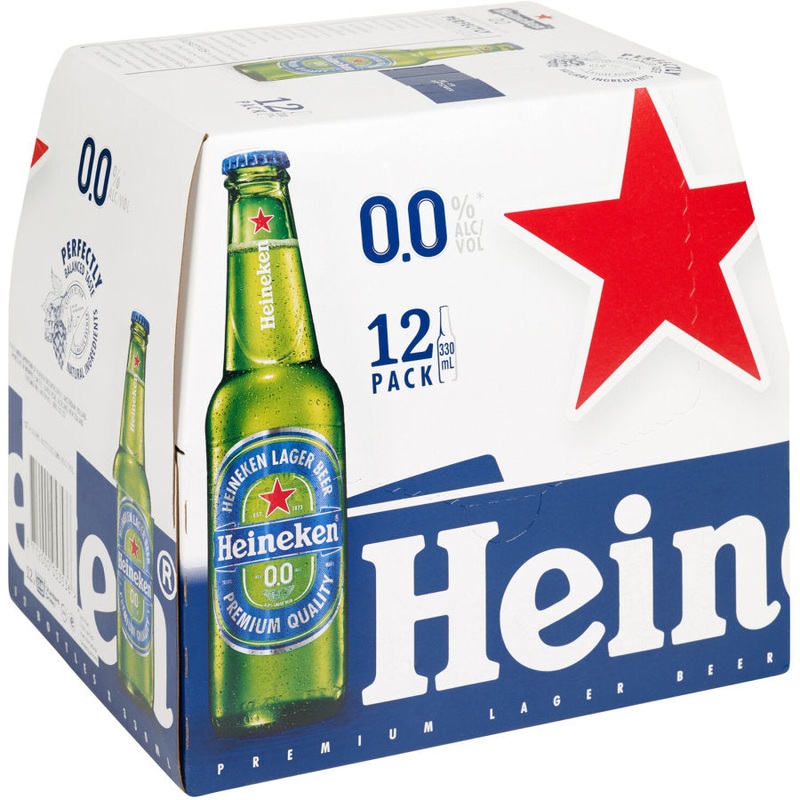 Heineken Zero % 330ml 12 pack|EACH