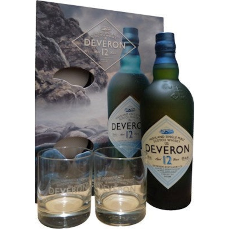 The Deveron 12YO 40% 700ml 2 Glass Gift Set