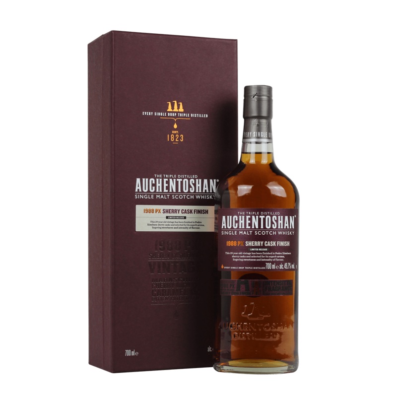 Auchentoshan 1988/29yo PX Sherry Cash Finish 49.7% 700mL