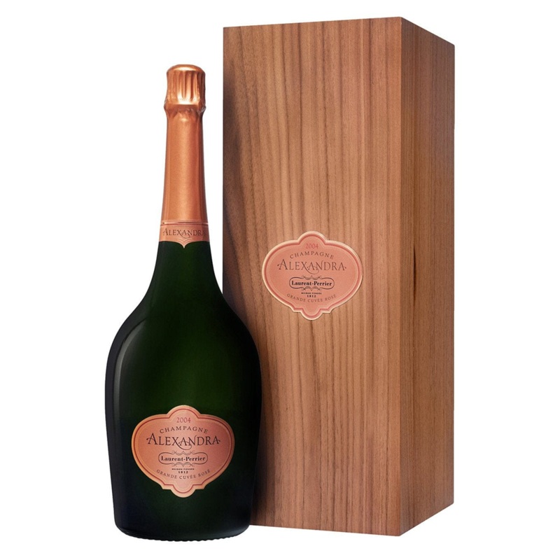 Laurent Perrier Alexandra Rose 2004 Wooden Gift Box