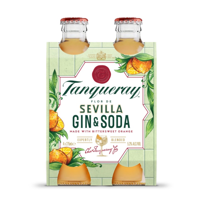 Tanqueray Flor de Sevilla Gin & soda 4 x 275ml