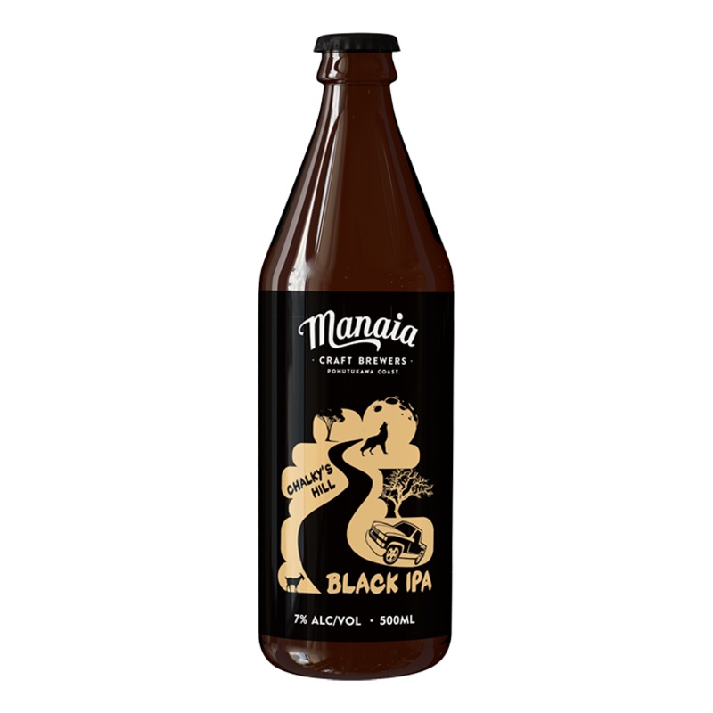 Manaia Chalky’s Hill Black IPA 500ml