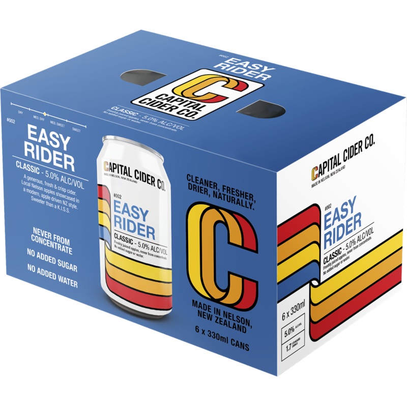 Capital Cider Easy Rider 6pk Cans