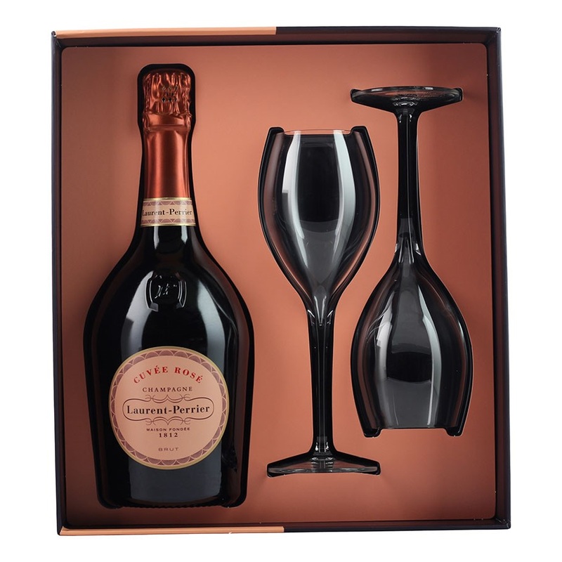 Laurent Perrier Rose Brut NV + 2 Flutes Gift Box