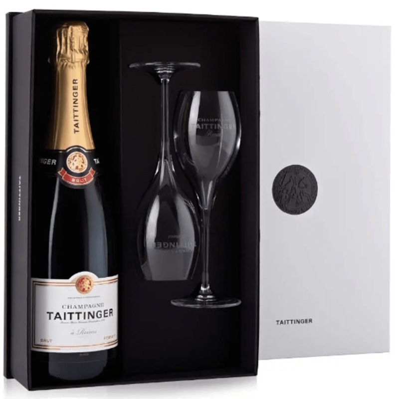 Taittinger Paradox Brut Reserve Gift Pack 2 x glasses