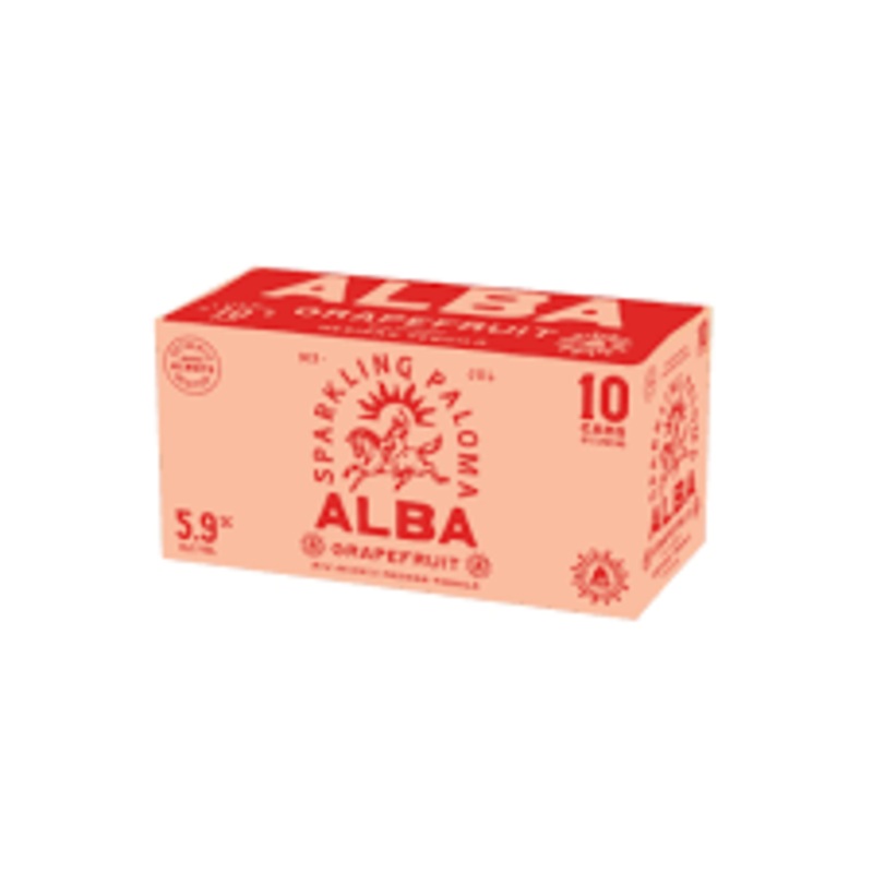 Alba Sparkling Grapefruit Paloma 10pk Cans
