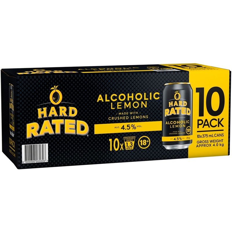 Hard Rated Alcoholic Lemon 10pk Cans