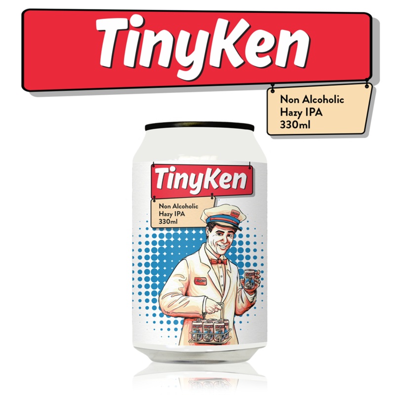 Double Vision TinyKen 0% Hazy IPA – Non Alcoholic 6pk Cans