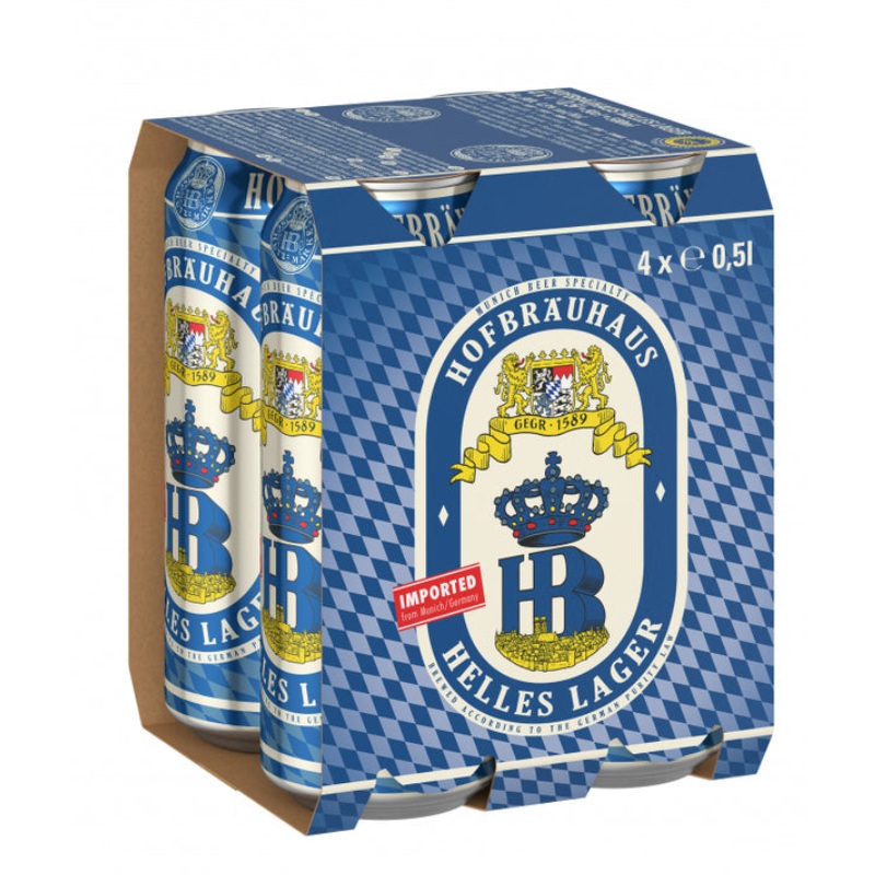 Hofbrau Helles Lager 4pk Cans|EACH