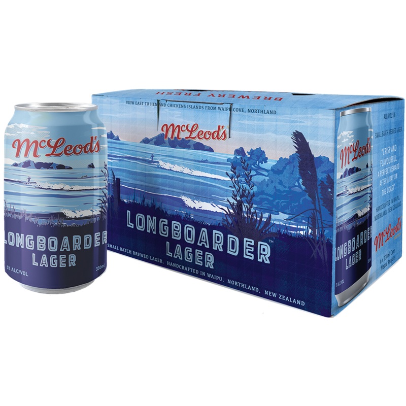 Mcleod’s Longboarder Lager 6pk Cans